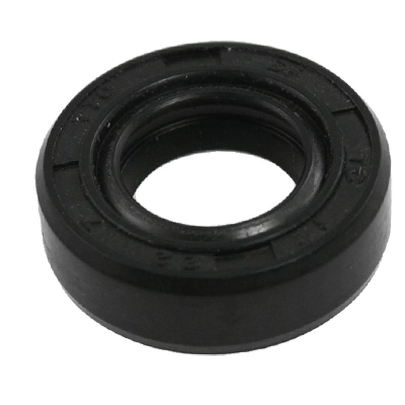 uxcell Metric Rotary Shaft Oil Seal 12x22x7mm TC Double Lips Rubber, Black - Image 1